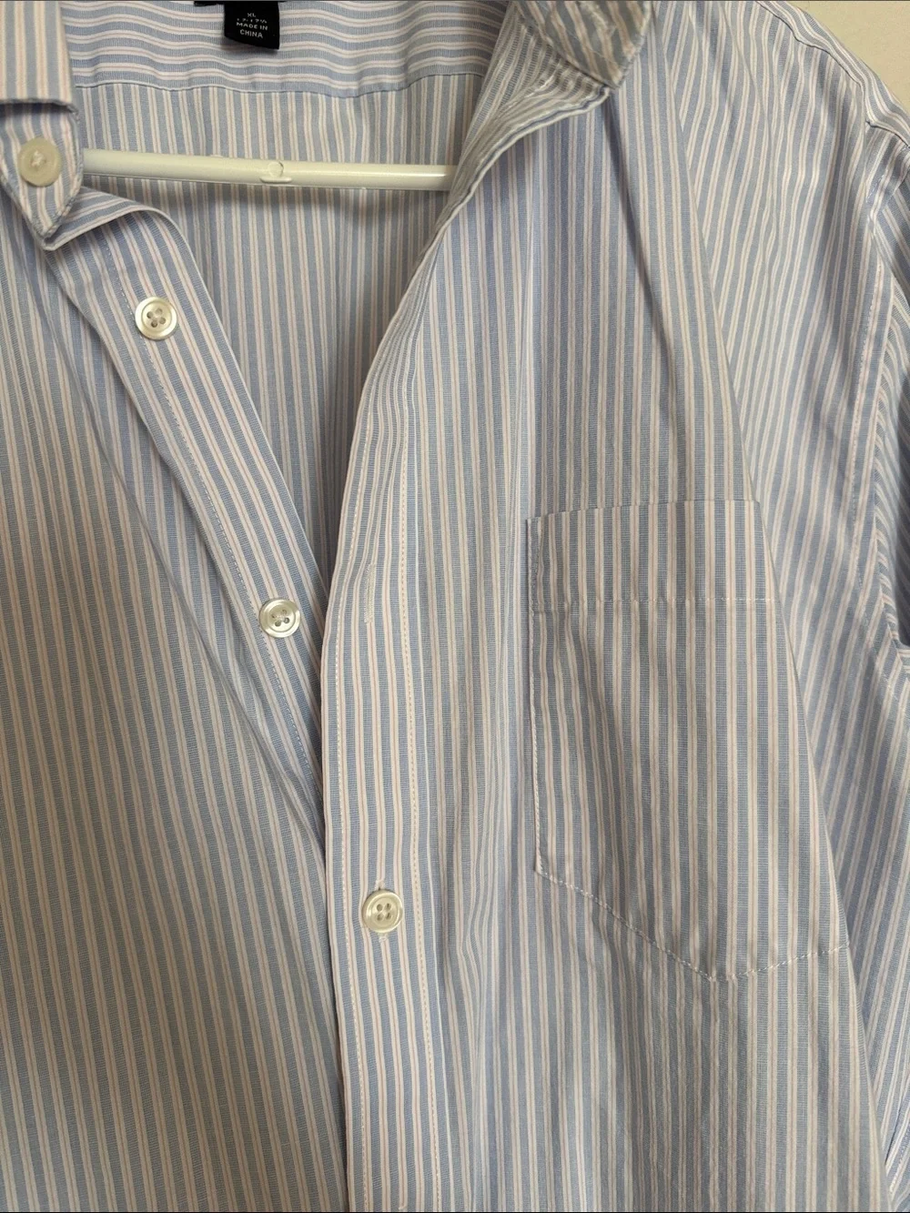 J. Crew Light Blue, White, Pink Stripe Thompson Button Down Shirt